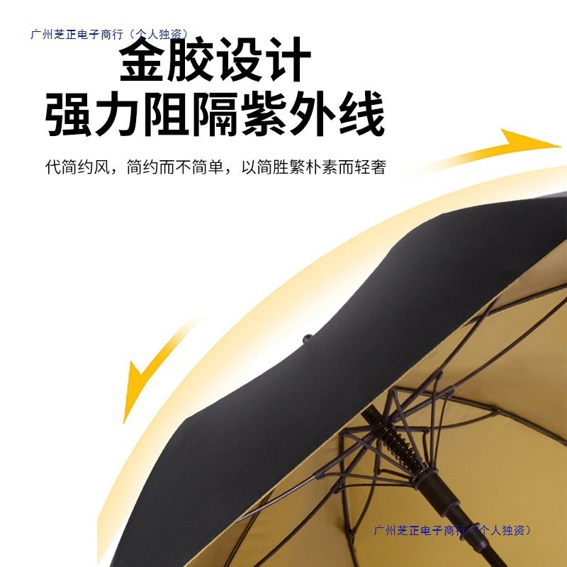 Umbrella Logo Advertising Large Double Long Handle Fiber Golf Umbrella Business Holiday Printed Logo Gift - Image 4